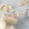 ZHOUYANG Mermaid Imitation Pearl Rings For Women Korean Fashion Zircon Gold Color Teen Girls Gift Jewelry Wholesale R203