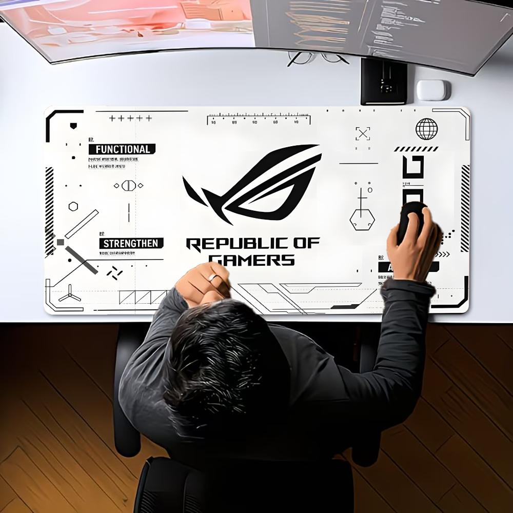 XXL Large Gaming Mouse Pad Circuit Board Tech Logo Graphic Deskmat Non‑Slip Rubber Mousepads Overlock Keyboard Mat Table Mats
