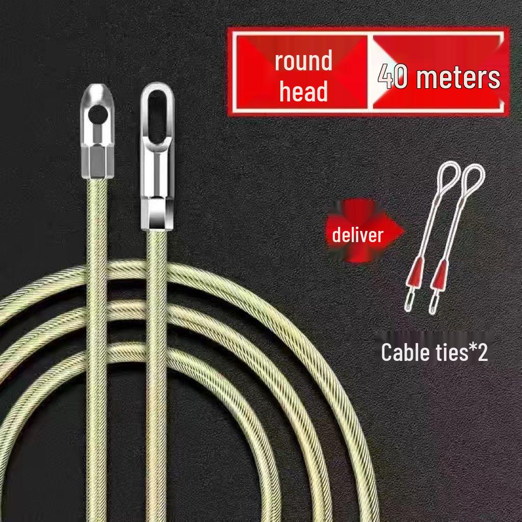 Elektriker Drahtzieher: Stahlfeder-Einziehband für verdeckte Glasfaserkabel mit Flachkopf