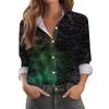 Women's Shirt Blouse Print Button Long Sleeve Casual Basic Shirt Collar Regular Top