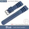 Cinturino in Silicone da 22 mm per Cassa SKX007 SKX009 SRPD55K1 Cinghie in Gomma Morbida Cinturino da Polso Se.i.ko Mod Parti Blu/Nero/Arancione