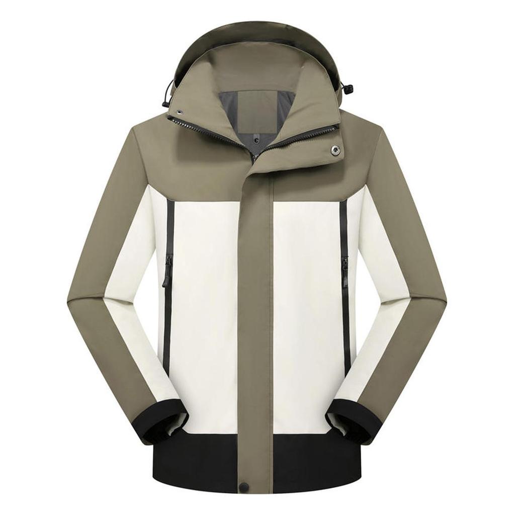 Windproof Waterproof Embroidered Logo Jacket for Outdoor Travel, Workwear, and Mountaineering