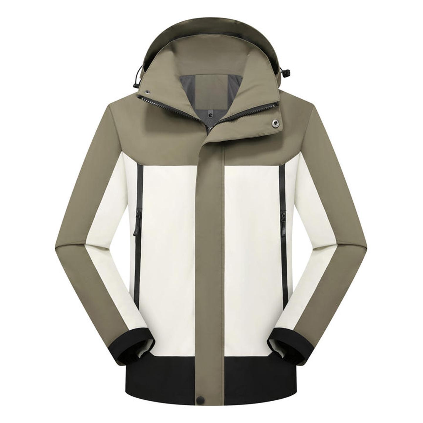 

Windproof Waterproof Embroidered Logo Jacket for Outdoor Travel, Workwear, and Mountaineering Quadruple Extra Large