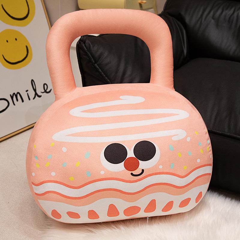 Creative Soft Dumbbells Kettlebell Throw Pillow Plush Toy Doll Home Sofa Pillow Cushion Girl Doll
