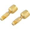 2 Pcs R32 R454B Adapter Fittings HVAC Quick Connect Adapter, 1/4" Female To 1/4" Male Reverse Thread For Leak-Free Secure Connection In Automotive