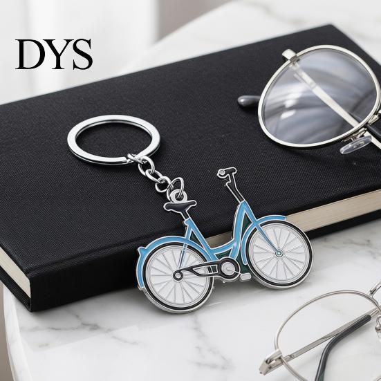 Schlüsselanhänger Vintage Fahrradschlüsselanhänger - Zinklegierung Mini-Fahrrad mit Retro-Tropfenmalerei, Künstlerisches Radsportgeschenk für Schlüssel & Rucksäcke Sportzubehör