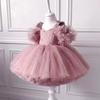 Baby Jentekjole Prinsesse Baby Dåpskjole Blonder Tutu Bursdagsfest