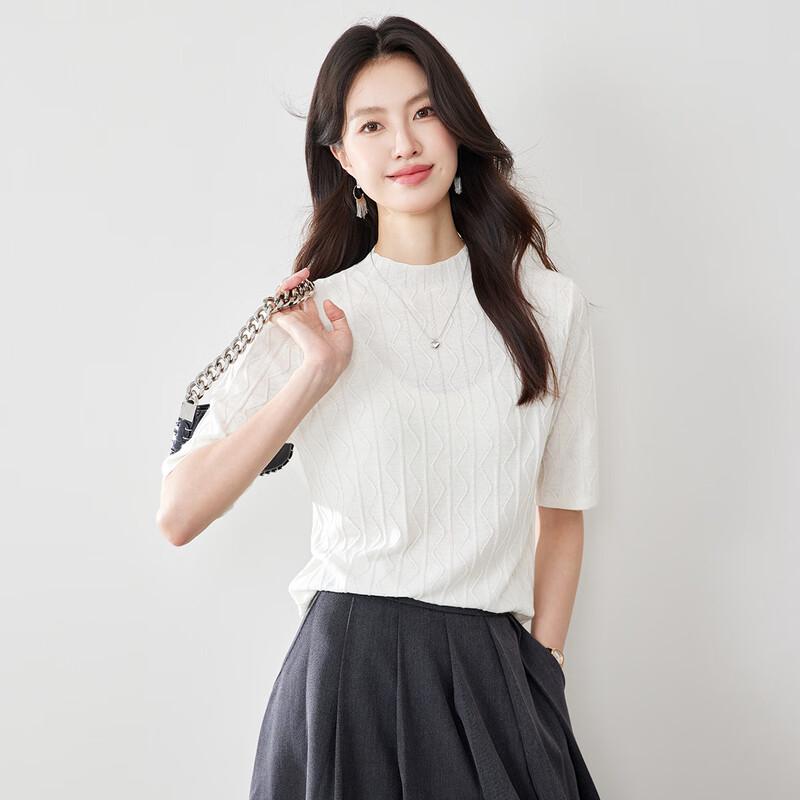 CARBAMMI Women's Thin Knit Round Neck Pullover