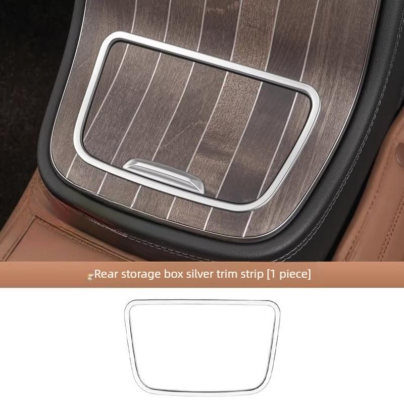Center Console Decorative Frame & Rear Storage Box Anti-Scratch Sticker for Mercedes-Benz E-Class