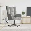 Vidaxl Armchair, Light Gray, Upholstered In Velvet