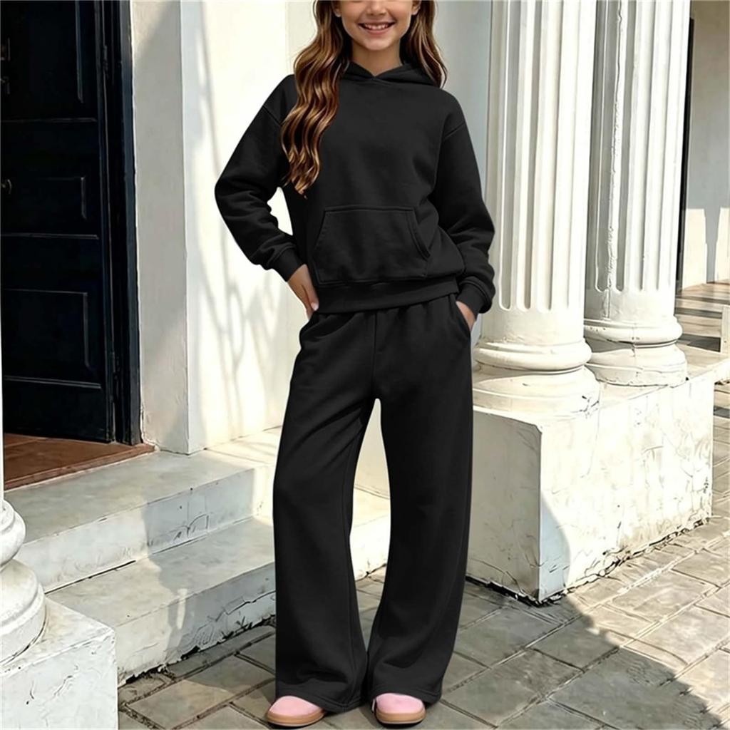 Youth Hoodie and Sweatpants Set for Boys Girls - Cozy Two-Piece Track Suit for Casual Wear