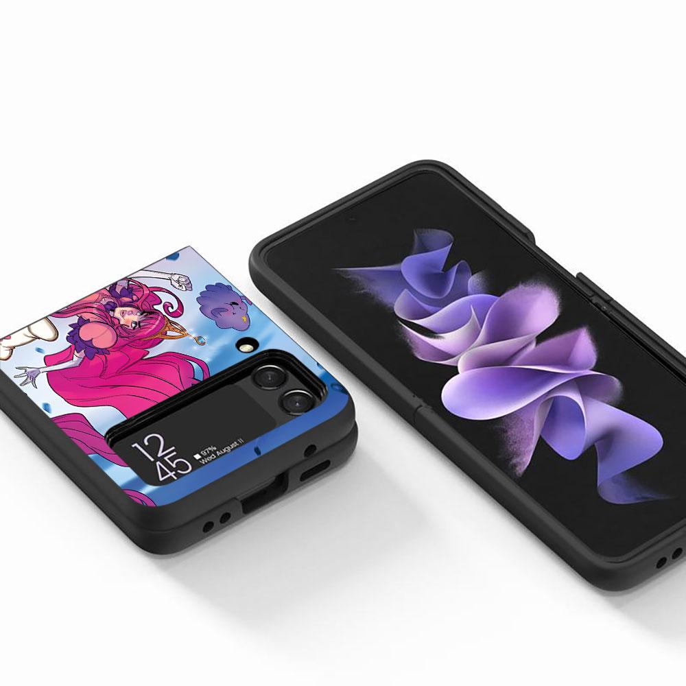 Fionna & Cake Case for Samsung Galaxy Z Flip4 Flip3 5G PC Hard Cell Phone Shell Z Flip 4 3 Black Coque Zflip4 Zflip3 Cover