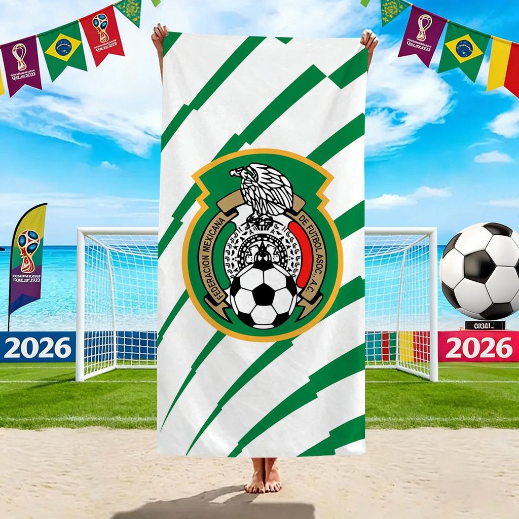 World Cup Beach Towels, Us-Canada-Mexico Football Team Microfiber Quick-Drying Absorbent Bath Towels, Sports Towels