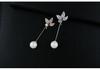 Unisex Crystal Leaf Brooch Pin: Gold-Plated Pure Copper with Micro-Set Zircon
