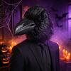 Máscara de Doutor da Peste Halloween Máscara de Corvo, Pássaro de Pelúcia Realista Cabeça Inteira Látex Escuro Vintage Fantasia Steampunk Cosplay Fantasia, Bico Longo Respirável para