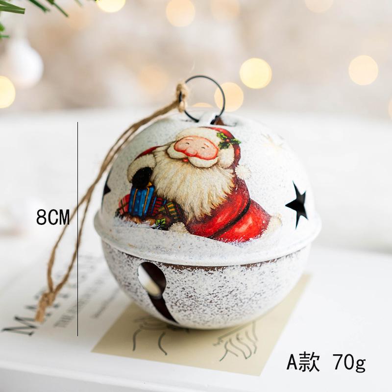 New Arrival boże narodzenie kutego żelaza dzwonek bałwanek łoś wisiorek ozdoba 2023XMAS Home Decor ozdoba choinkowa Natal Navidad