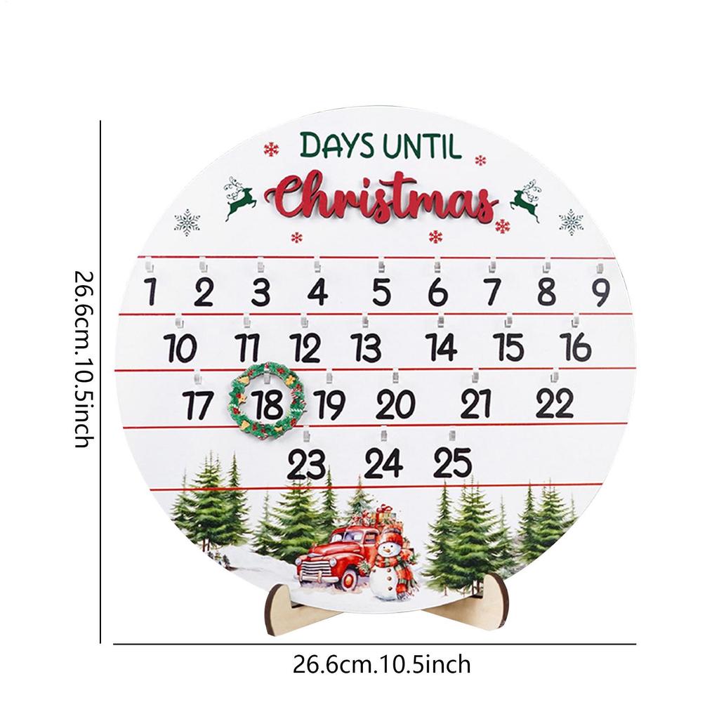 25 Days Countdown Christmas Ornaments Christmas Advent 25 Days Till Christmas Wooden Decoration Christmas Tree Door Sign Decor