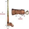 RII 12x Telescope, Functional Vintage Handcrafted Portable Collapsible Pirate Spyglass with Imprinted Leather Case, Gifting Spyglass  45.72 Cm
