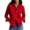 Cămașă cu mânecă lungă din in 100% cu logo brodat SS25 Polo Ralph Lauren Femei cămăși 211973262-002