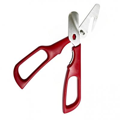 Acero inoxidable + plástico extraíble langosta esquilar mariscos cangrejo tijeras pelar camarones cangrejo cáscara nuez alicates tijeras de cocina multifuncionales