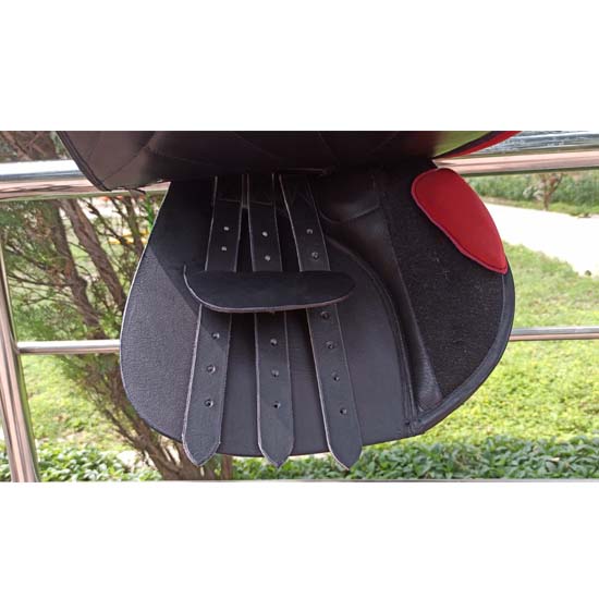 Leather Jumping/Close Contact, Double Flap Changeable Gullets Saddle, Size 17", 17.5",18"