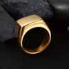 Titanium Steel Retro Ring - 1 Piece European And American Style Plain Ring For Men