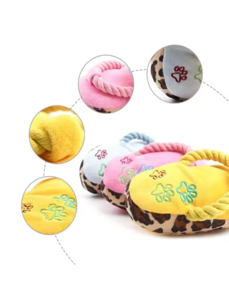 Funny Pet Dog Plush Toys Slippers Bite Chicken Leg Shoe Shape Small And Medium-Sized Dog Outdoor Training Toys