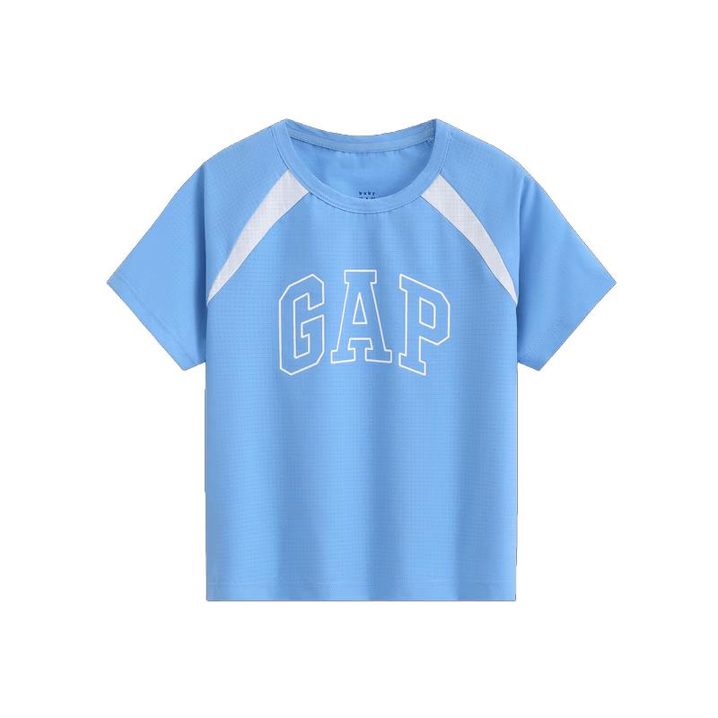 GAP Boys Moisture-Wicking Logo Loose Fit Short Sleeve T-Shirt 110/56