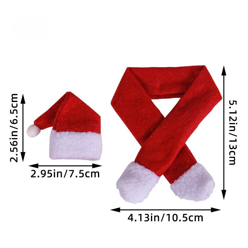 

2шт нетканые шарфы шляпы бутылки вина забавные украшения праздничные креативные предметы для дома рождественские чехлы для бутылок вина украшения