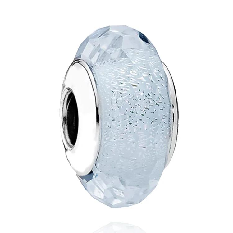 New Original Copper Murano Glass Flower And Leaf Cosmic Rainbow Charm Beads For Bracelet Diy Women Jewelry Gift