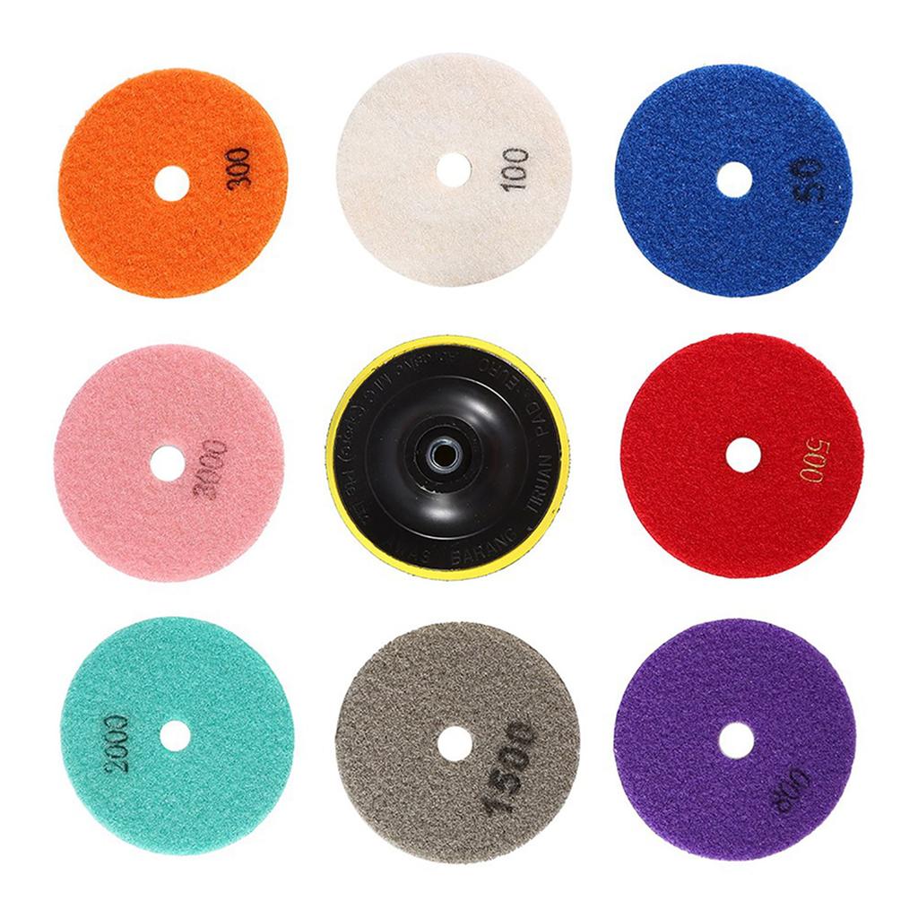 Wet Diamond Polishing Pads Grinding Discs For Granite Concrete Marble Polish 100mm