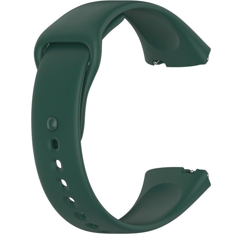 Silicone Strap for Xiaomi Redmi Watch 3 Active, Dark Green