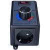 Rosfix Regulator Obrotów 4000W – Płynna Regulacja Napięcia 0–240V AC | Wyświetlacz Napięcia | Kompaktowa Obudowa z Gniazdkiem 230V