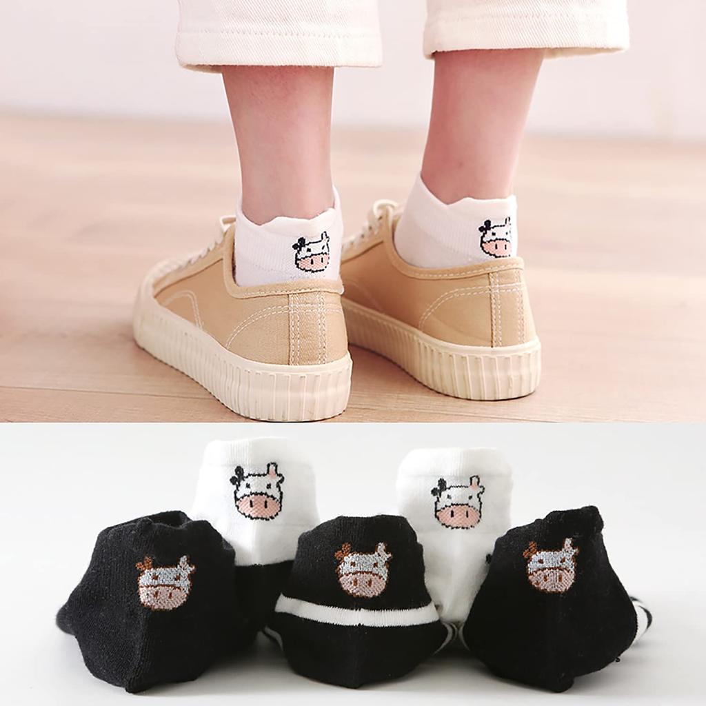 Ankle Funny for Animal Short Black and of 5 Women's Socks, Socks, Socks, Women, Cute, Tight, Print, Non-slip, Non-stuffy, Socks, Stylish, Socks, Thin,