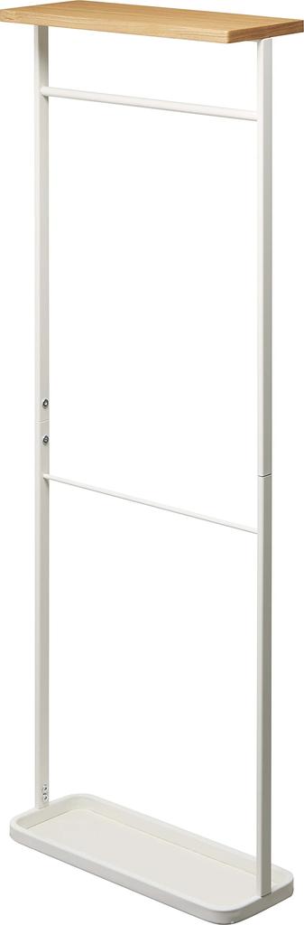 Yamazaki Tower Umbrella Stand with Top, White, Approx. W40 x D15 x H112cm, Holds Folding Umbrellas, Includes Top for Small Items, Hooks Included, 4970
