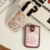 Beautiful Floral Card Bags Colorful Flower PU Material Convenient Card Holder Bank Card ID Storage Bag for Woman