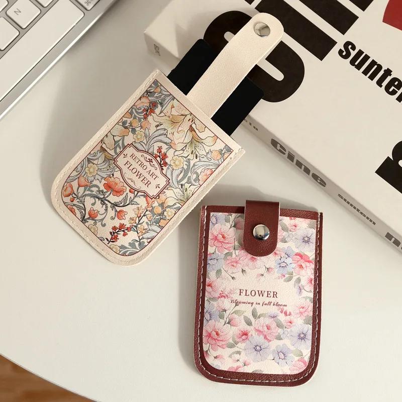 Beautiful Floral Card Bags Colorful Flower PU Material Convenient Card Holder Bank Card ID Storage Bag for Woman