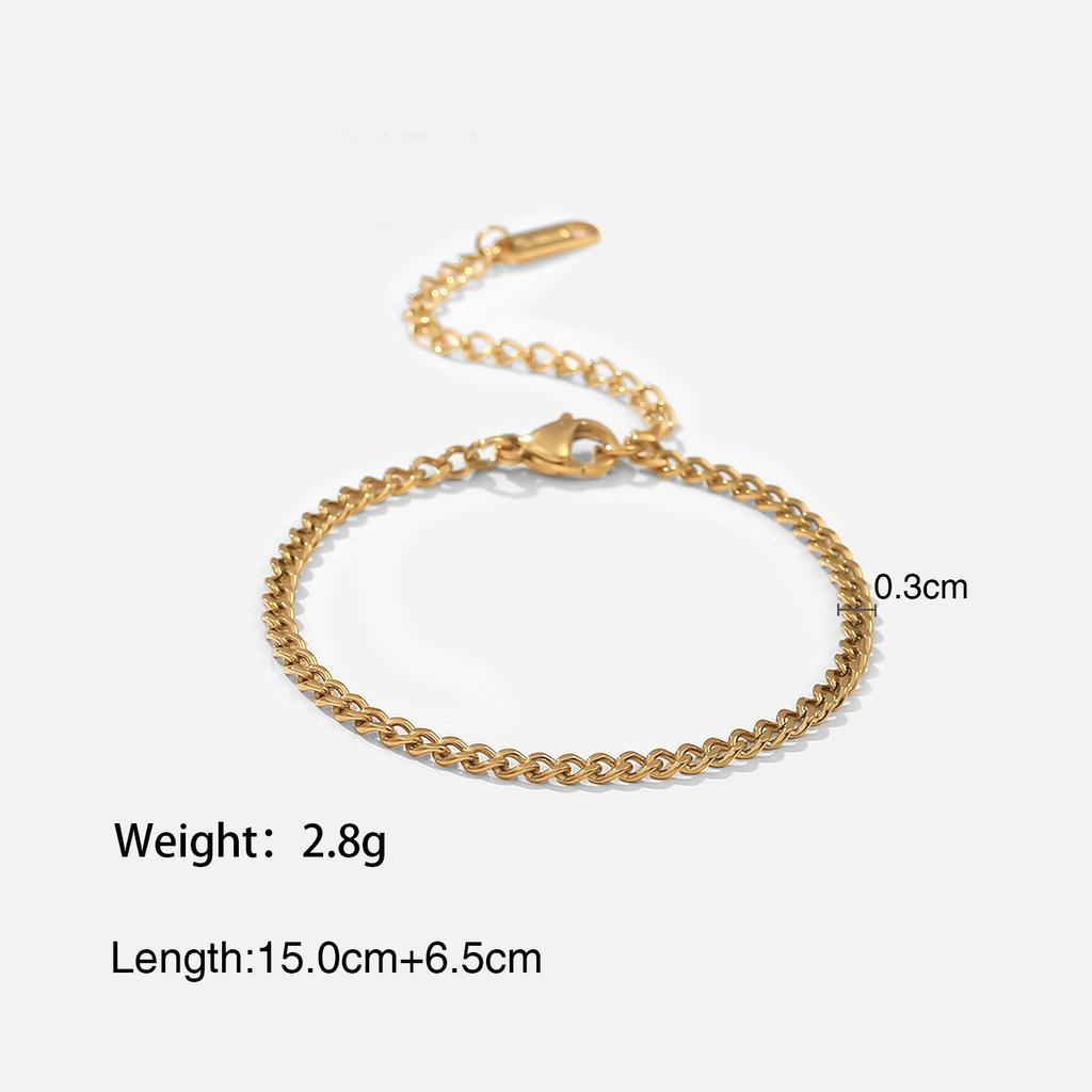 Yori 2025 Stainless Steel Geometry Golden Bracelet 18 K PVD Plated Trendy Daily High Quality Jewelry Bijoux Women
