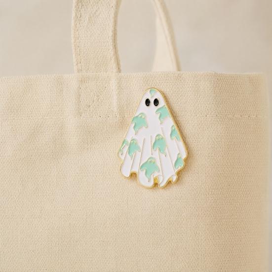 Halloween Ghost Enamel Brooch, Cute Ghost Brooch Pin, Cartoon Ghost Brooch Pin, Funny Little Ghost Brooch, Trendy Accessories for Bag Jacket Backpack