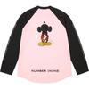 Supreme Number (N)ine Mickey Mouse Raglan L/S Top Pink