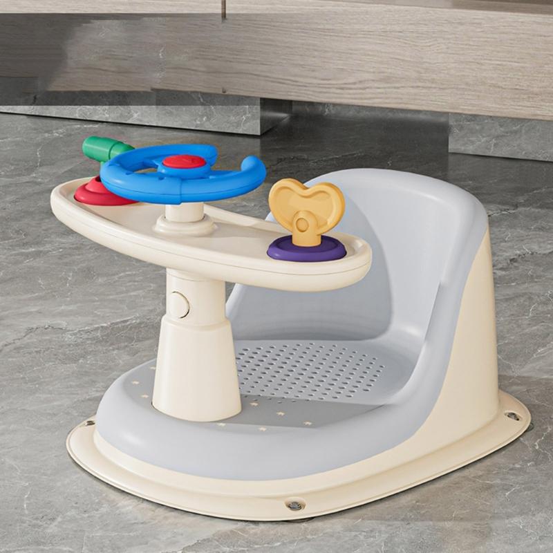 Leicht zu entfernender Badewannenstuhl Babysitz für die Badewanne Babybadesitz zum Sitzen beim Baden Bietet Rückenlehne für Babys
