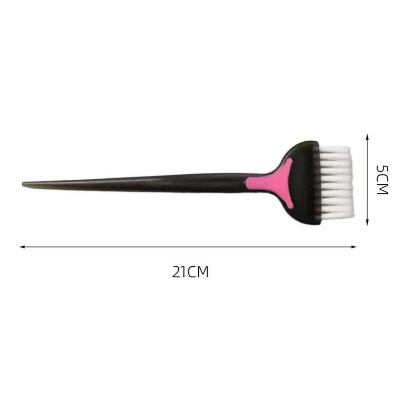 Pointed-Tail Color-Block Hair Dye Brush Comb with Soft White Bristles for Salon Use