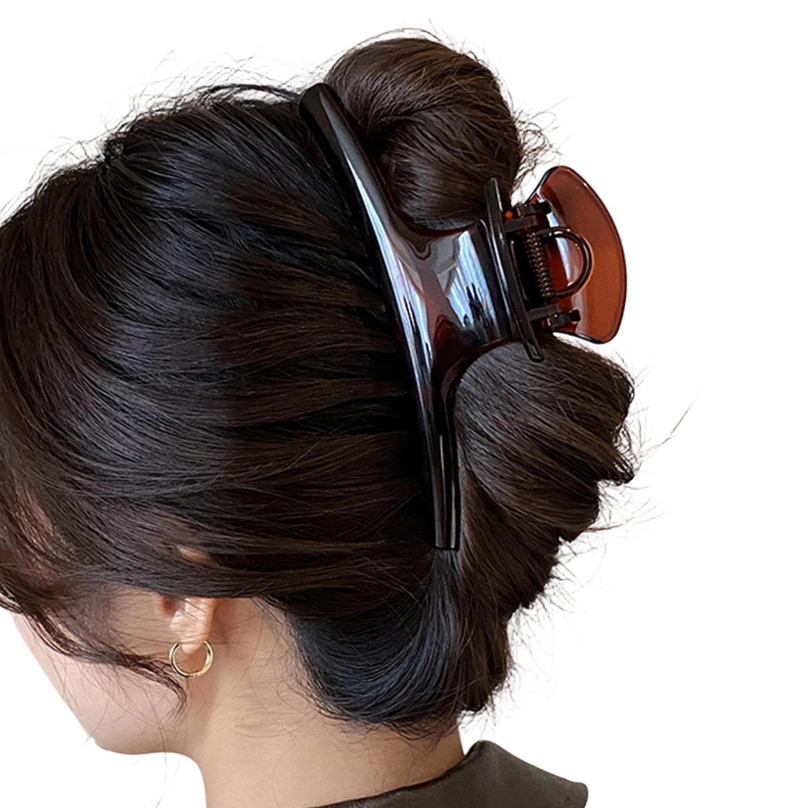 

Stylish Resin Hair Claw Clip With Strong Hold Ergonomic Design For Ponytails Updos And Casual Occasion Practical Hairpin E