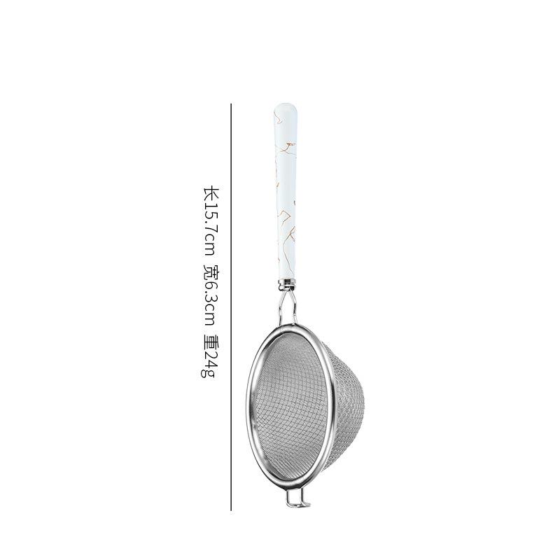 Japanese Style Wooden Handle Stainless Steel Tea Infuser and Strainer - Gongfu Tea Set Accessories for Pu'er Tea Ceremony