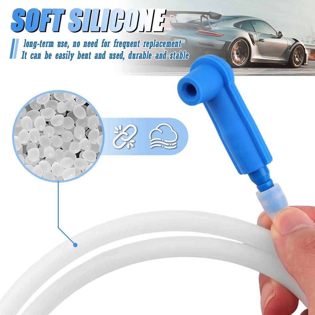 3.94Ft Car Brake Bleeder Hose with Brake Bleeder Adapter,Soft Car Break Bleeders Hose for Maintenance of Automotive Brakes Systems,Translucent Cars