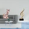Cat Music Note Statue Decorative Figurine Animal Sculpture Art Craft Ornament Resin Creative