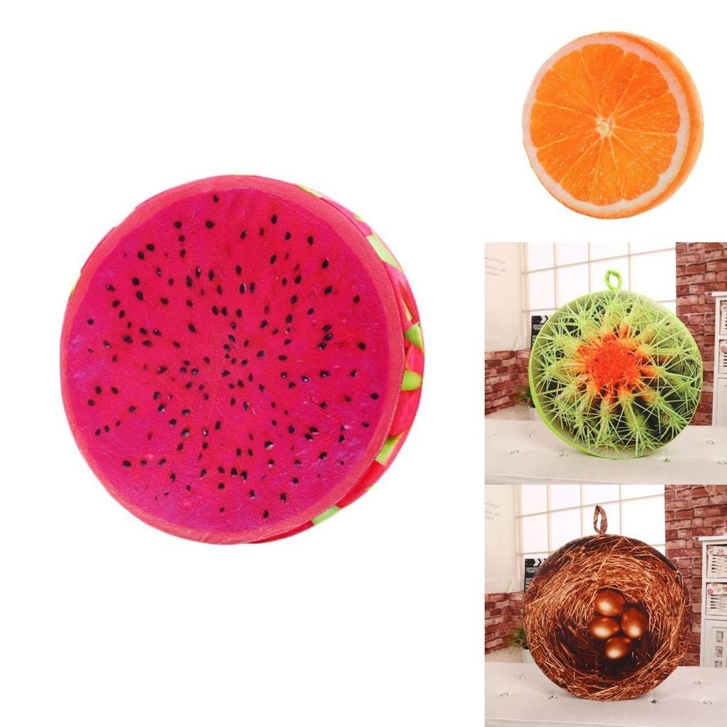16" Fruit Design Couch Chair Pillow With Removable Cover And Soft Cushion