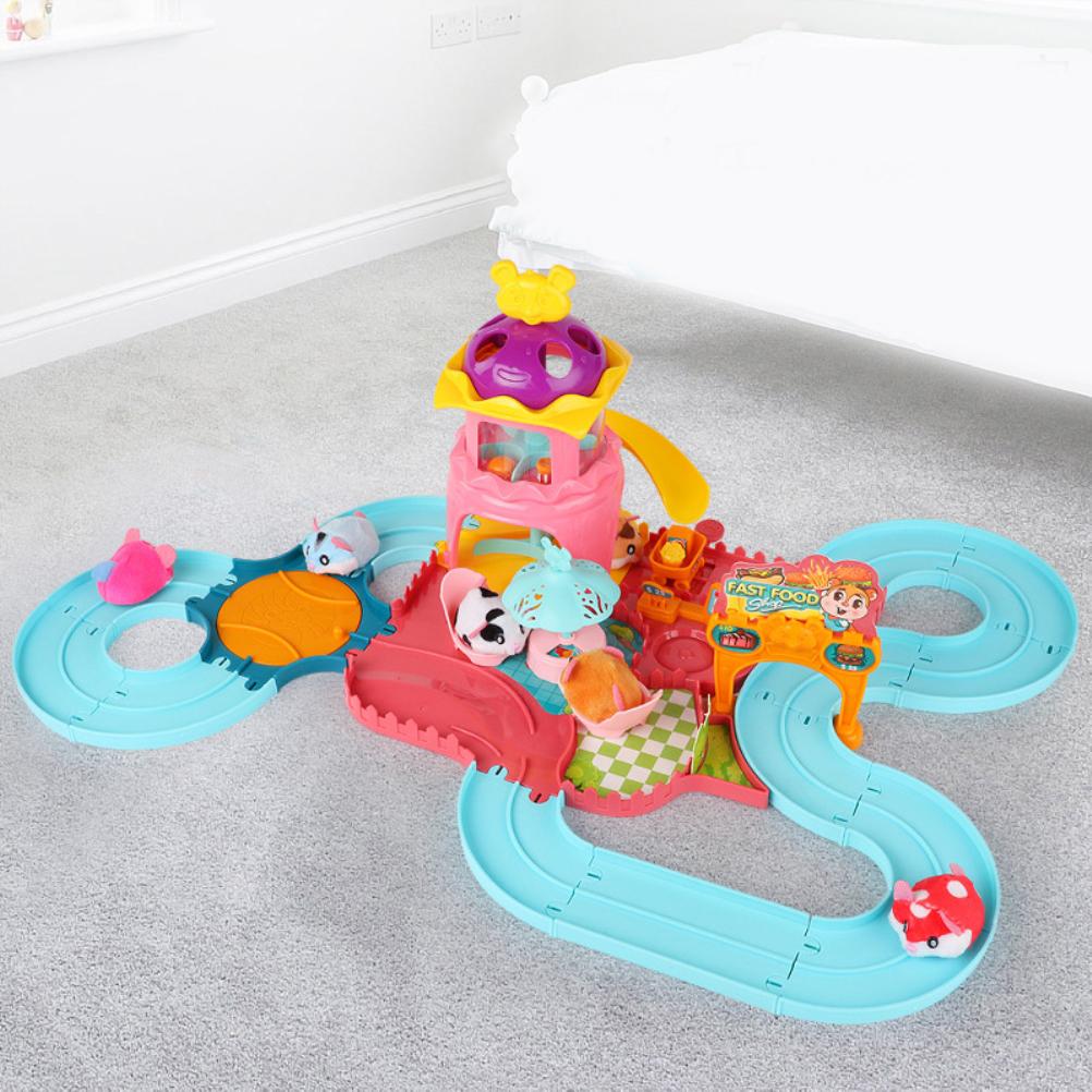 Hamster Racing Track Spielzeug Set für Kinder Elektrische Hamster Spiel Spielzeug Kinder Pädagogisches Geschenk für