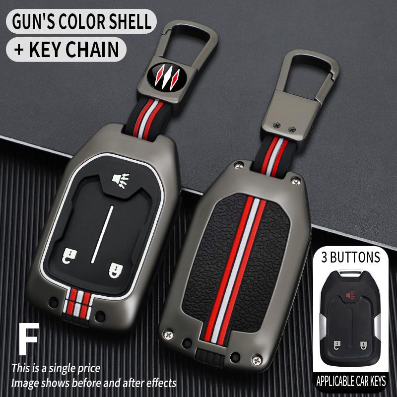 3/4/5/6 Button Car Key Case Cover Shell Fob for GMC Terrain 2019 for Chevrolet Suburban 2019 Car Keychain Interior Accessories
