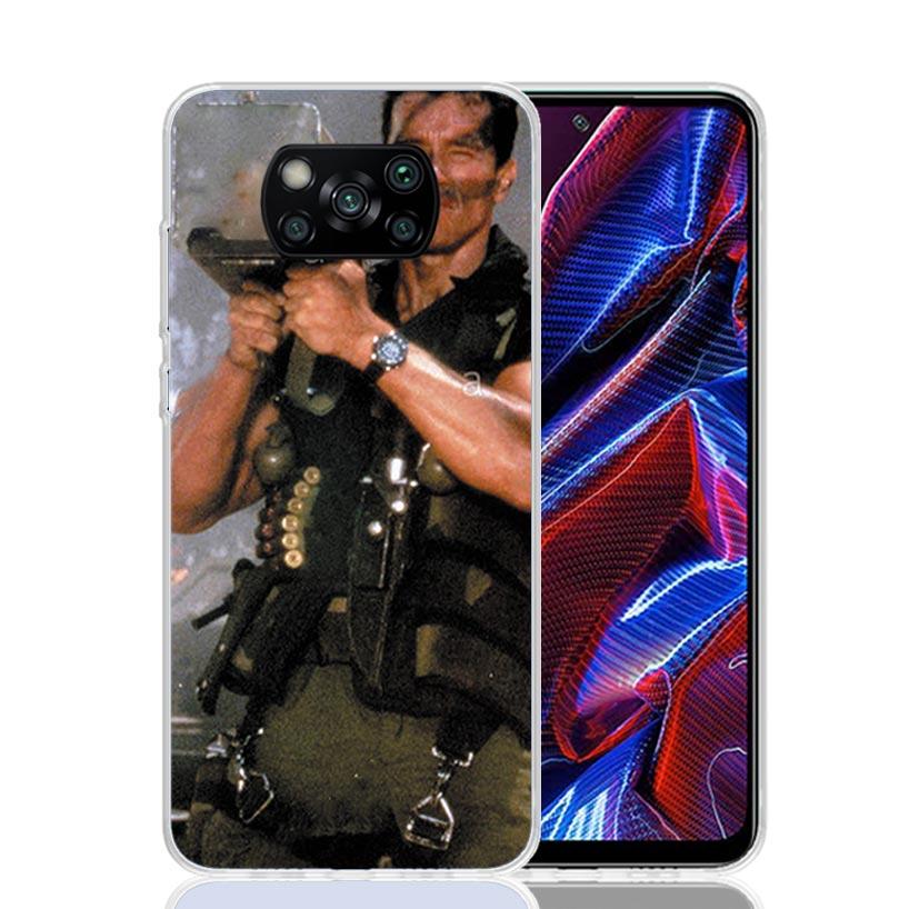 Arnold Schwarzenegger Terminator Phone Case For Xiaomi Poco X7 X6 X5 Pro F7 Ultra Redmi 15C 15 13 13C 12 12C 10 10A 10C 9 9A 9C